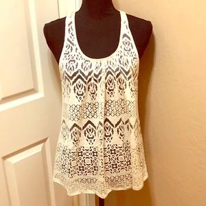 NWT American Rag Cie cutout design/sheer tank Lrg.